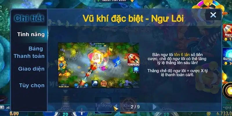 đa dạng vũ khí tại game bắn cá ABC8